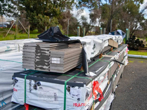 Photo of Composite Decking ready for delivery at Geographe Timber & Hardware, Timber Yard.
